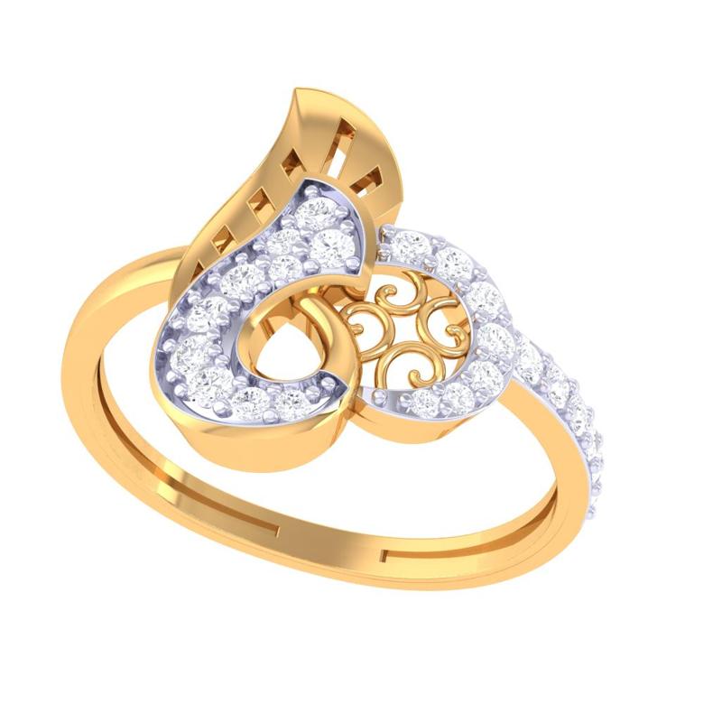 Printable 3D jewelry model of Lady diamond ring
