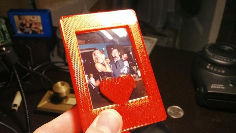 Instax Mini 6 pack frame and case - with heart cover