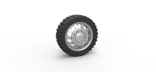 Diecast Front semi wheel for pickup Version 9 Scale 1:25