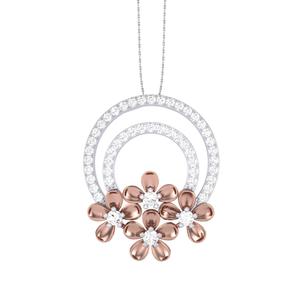 3D Printable Cad jewelry design of Lady diamond Pendant