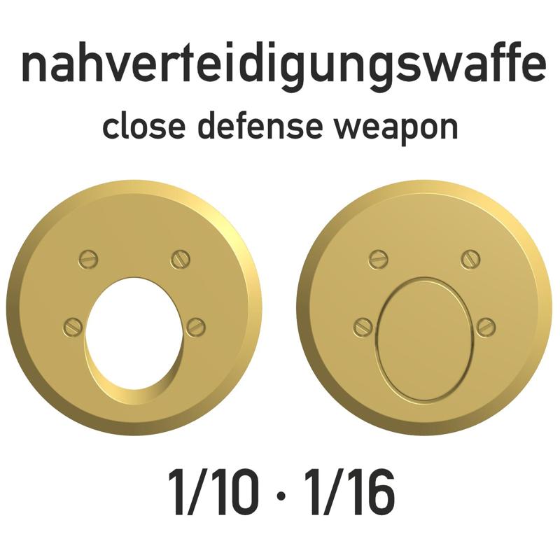 Close defense weapon for Panzer IV, Panther I, Tiger I, and Tiger II. 1/10 and 1/16