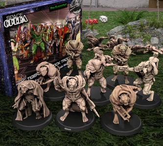 Space Opera Tigerfolk Shock Troopers (Monopose miniatures)