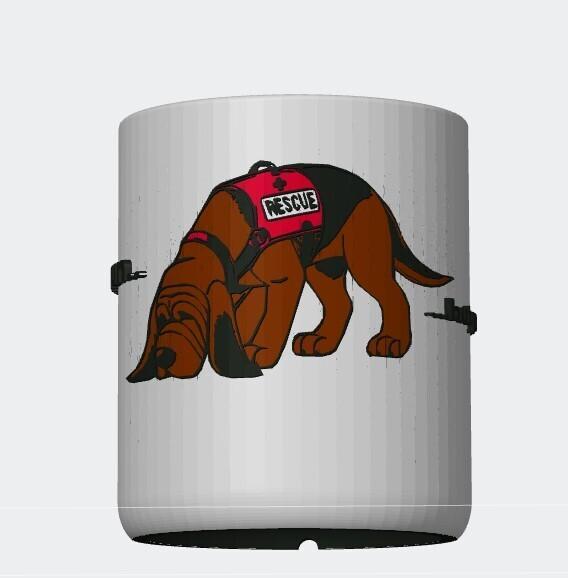 SAR DOG Pott decorative mug RHS rescue dog team