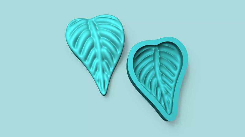 Heart Philodendron Leaf - Silicone Mold Maker - Template