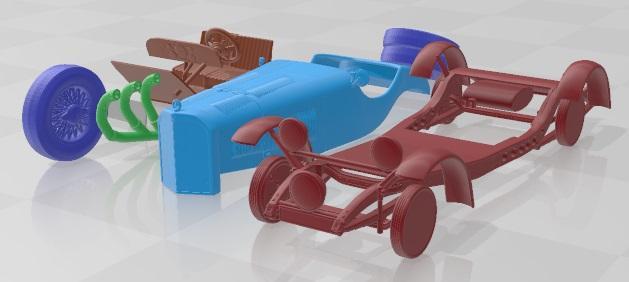 Mercedes Benz SSKL 1913 Printable Car