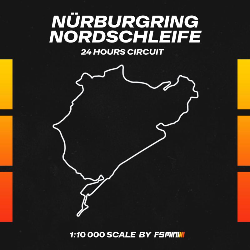 Nürburgring Nordschleife 24h circuit layout | 1:10 000 scale