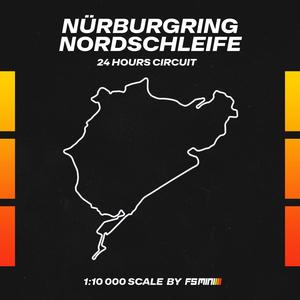 Nürburgring Nordschleife 24h circuit layout | 1:10 000 scale