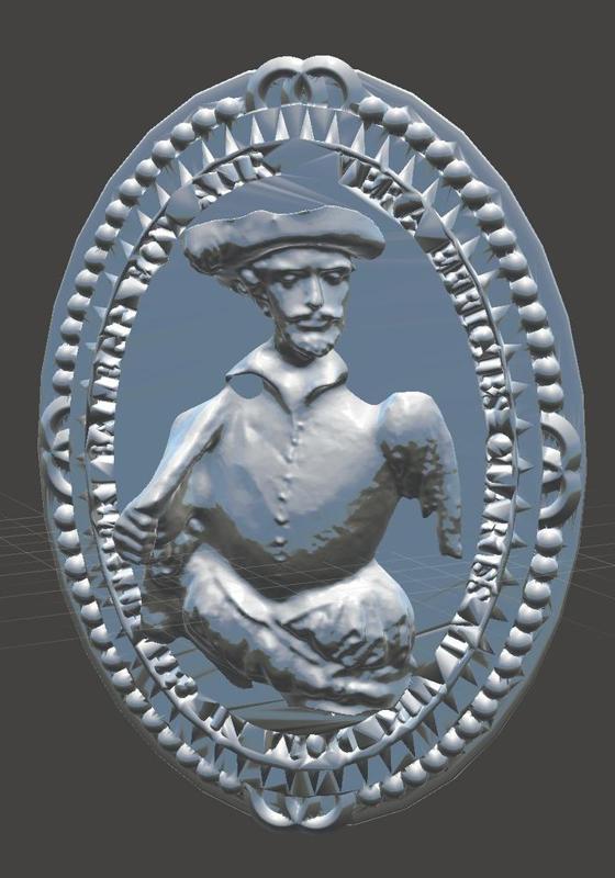 Sir Walter Raleigh - Cameo Brooch