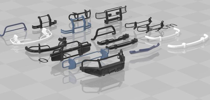 Super Pack 18 Bumpers and Bullbars 1/64 scale Bumpers and Bullbars 1/64 scale