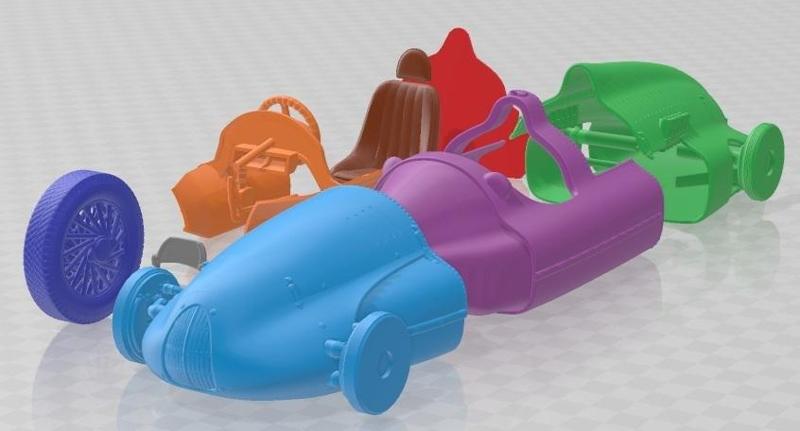 Auto Union Type D 1938 Race Car Printable