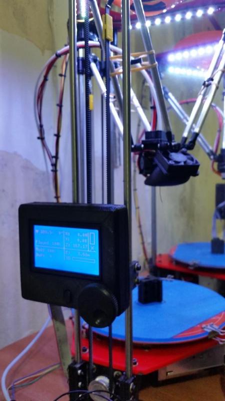 REPRAP Discount Graphic LCD case holder for Rostock Mini
