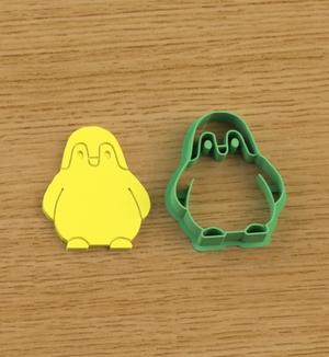 Penguin cookies, sugar paste, polymer clay cutter