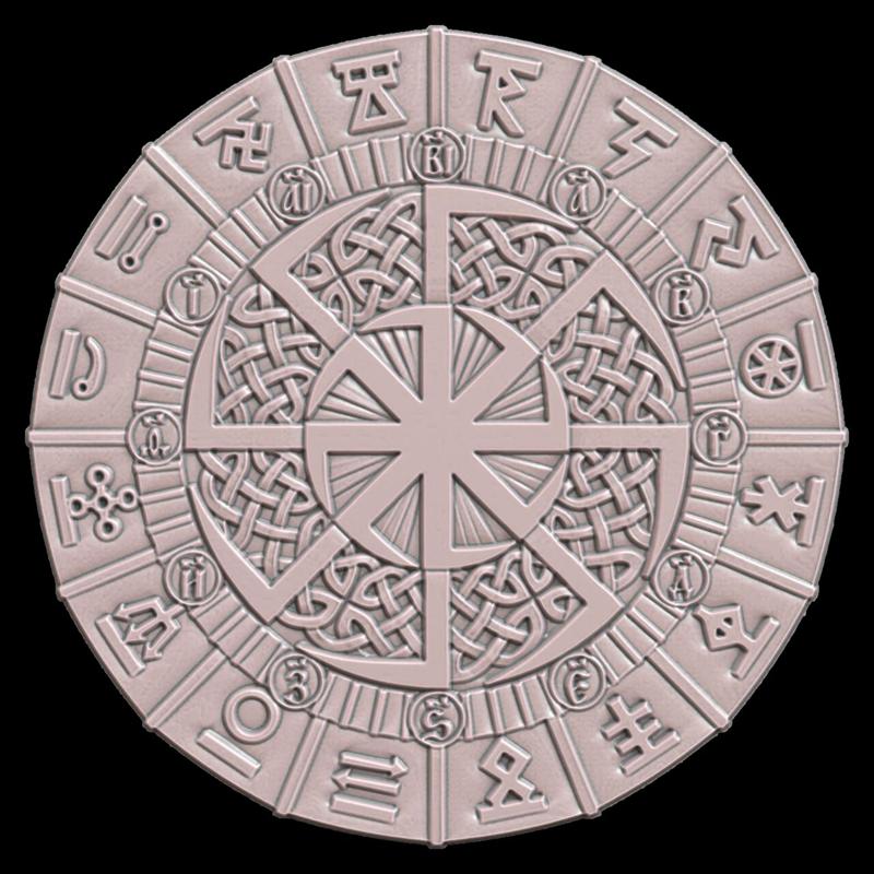 3D Model STL File for CNC Router Laser & 3D Printer Aztec Calendar