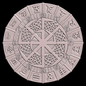3D Model STL File for CNC Router Laser & 3D Printer Aztec Calendar