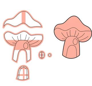 Kit Cortadores Modulados - 2 cogumelos