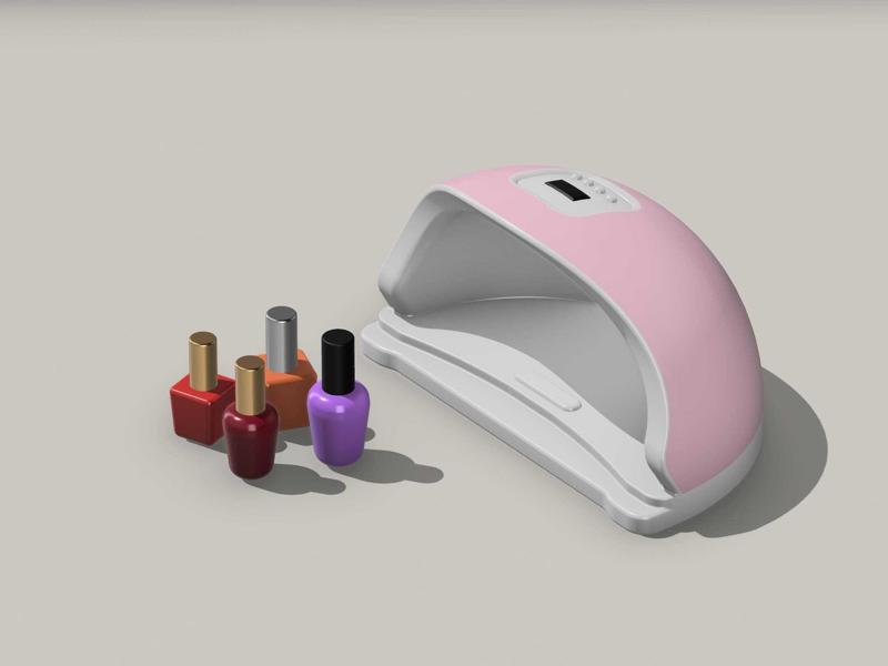 Miniature Nail Lamp 1/12 scale for Doll, Diorama - Digital STL files for 3d Printing