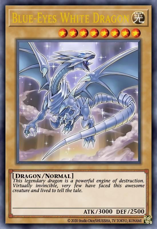 Blue Eyes White Dragon(7th TCG) Night Light Lithophane