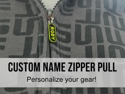 Zipper pull with name