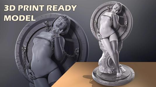 3D Print model inspired by Luis Royo