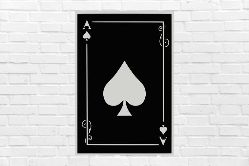 WALL DECORATION ace card casino game