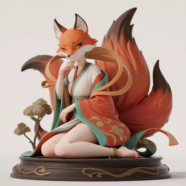 884 Fox Spirit Woman in Pu Song Ling Style beast