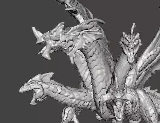 5 HEADED DRAGON KING MINIATURE MODEL FANTASY GAMES RPG HYDRA