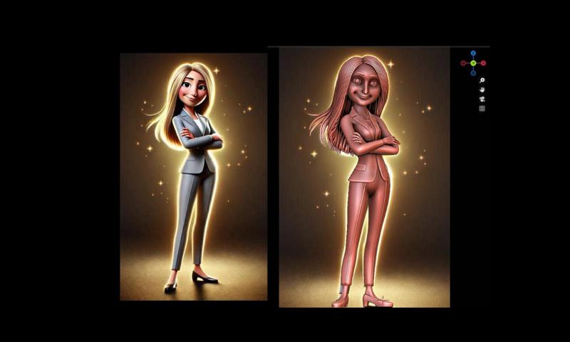 The Whisperer – Stylized Female Figurine (3D Printable STL)