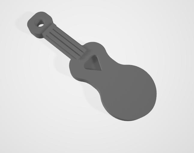 Guitar With Love Soundhole Keychain Gift