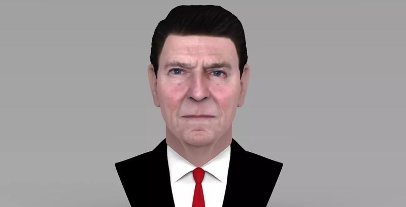 Ronald Reagan bust ready for full color 3D printing