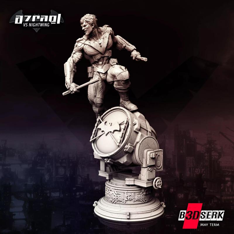 B3DSERK May Term Nightwing Sculpture and Batsignal