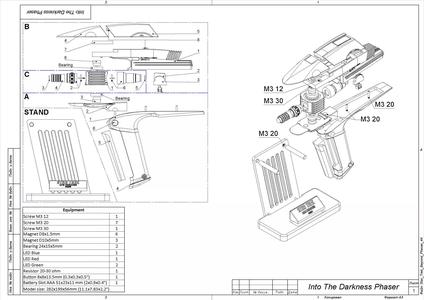 Into Darkness Phaser - Star Trek - STL CAD bundle - Commercial