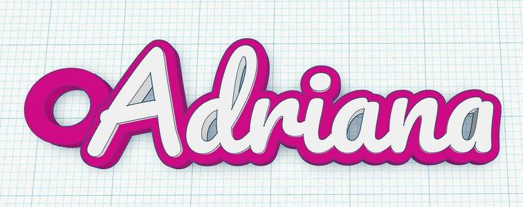 Fancy Keychain Name Tag - Adriana