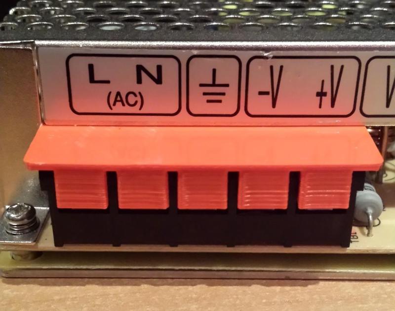 Meanwell NES-50-24 (and other 5 terminal models) power supply terminal cover