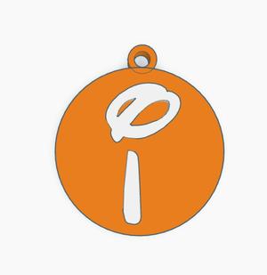 LETTER i DISNEY PENDANT KEYCHAIN