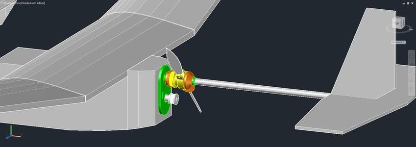 Tail Rotor System For FPV Carbon Tube Tail Air Planes