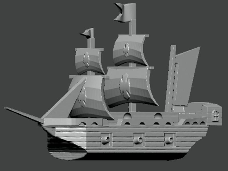 3D Model-SHIP0001 pirate ship