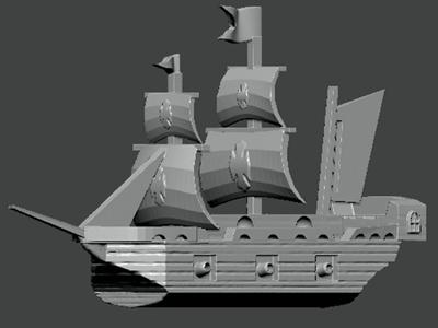 3D Model-SHIP0001 pirate ship
