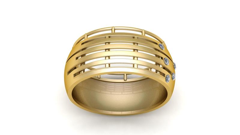 Men Fashion Dimond Ring 3d Printable Model