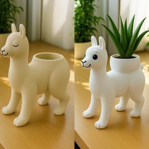 Adorable Llama Planter Set – 3D Printed Animal Plant Pots STL
