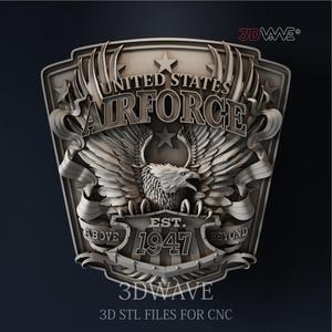 US AIR FORCE EAGLE 3d stl file for CNC