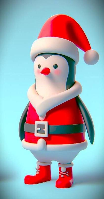 (3) christmas penguins