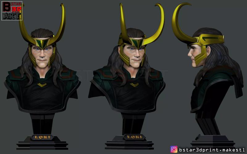 Tom Hiddleston - LOKI Bust 2 Head - Marvel - Avenger