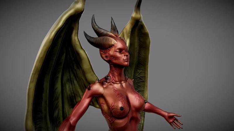Lilith Goddess Statue for 3D print
