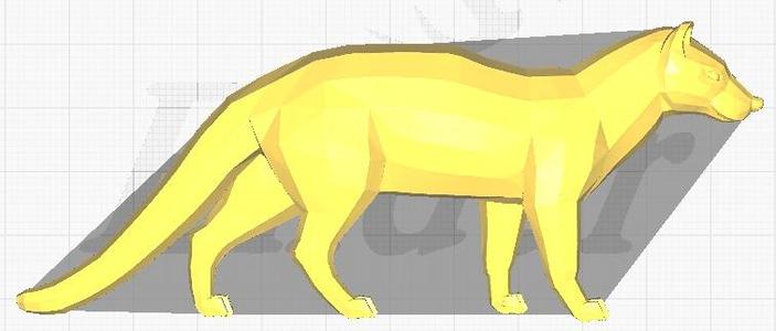 3D Model of Viverra civettina - Malabar Civet
