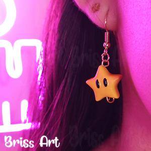 Mario Bross 3D Star Earrings