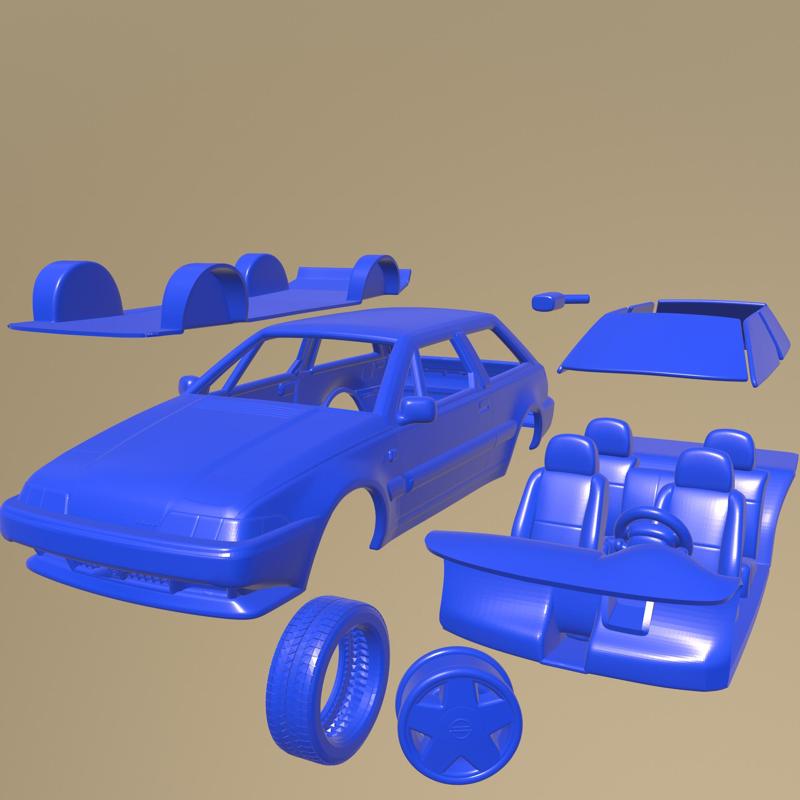Volvo 480 1987 PRINTABLE CAR IN SEPARATE PARTS