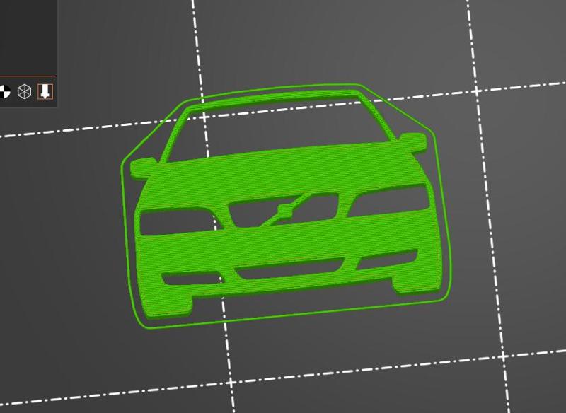 Volvo S70 V70 silhouette keyfob