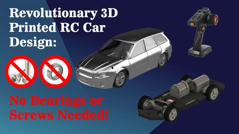 "Revolutionary 3D Printed RC Car Design - No Bearings or Screws Needed! (Free STL) Featuring the Subaru Outback"