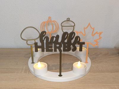 Autumn decorative ring with various inserts
