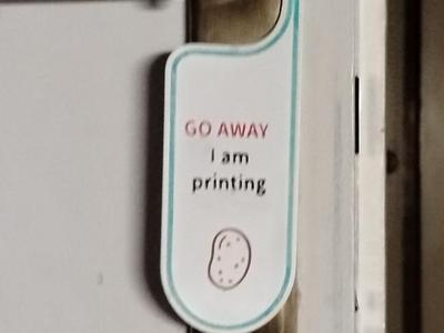 Go away sign 